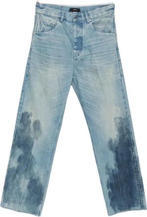 Purple Jeans, Heren, Blauw, W38, Katoen, P018 Wide Jeans
