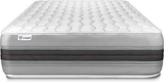 VITALIT Vitalit - Colchón blanco con muelles ensacados y espuma viscoelástica 90 x 200