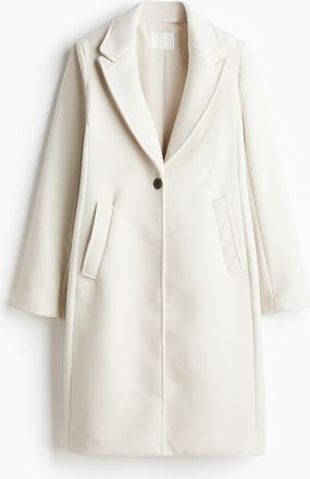 H&M Mantel mit Schulterpolstern - Cremefarben