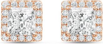 Diana M. Jewels 14KT ROSE GOLD LAB GROWN FASHION EARRINGS WEIGHING 10.00 CTS TW