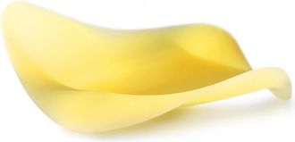 Covo Set of 4 small silicone petal dessert plates, yellow