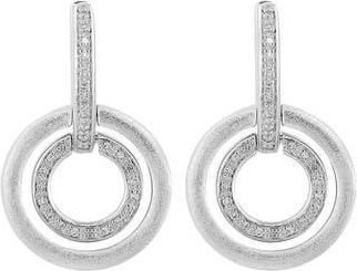 Effy Diamond Circle Drop Huggie Hoop Earrings in Silver/18K Gold/Diamond at Nordstrom Rack