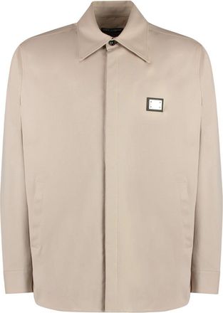 Dolce & Gabbana Beige Logo Patch Overshirt