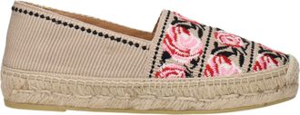 Prada Damess Espadrilles Stof Beige/Bloemblaadje