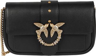 Pinko Love Pocket New Buckle Calfskin Chain Shoulder Bag