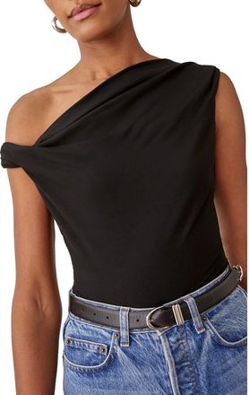 Reformation Cello One-Shoulder Knit Top in Black at Nordstrom, Size X-Large