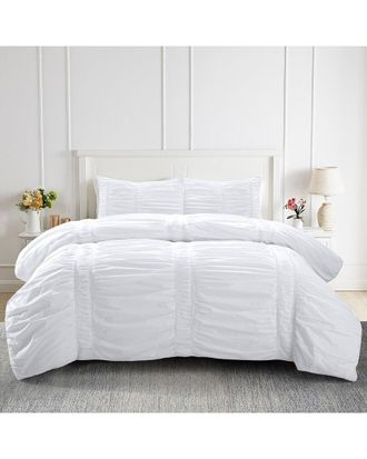 Melange Home M&eacute;lange Home Belle Cotton Embroidery Duvet Set