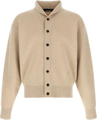 Jacquemus Beige Shawl Neck Cardigan