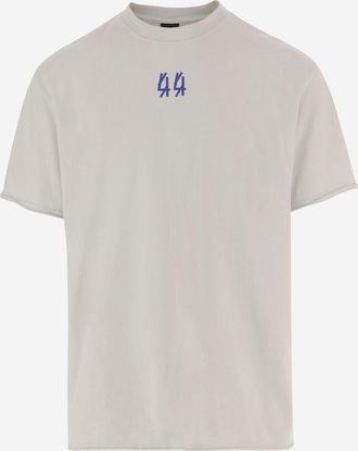 44 Label Group Baumwoll-T-Shirt mit Logo-Print
