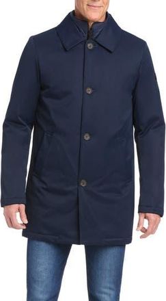 Vince Camuto Rain Tek Coat with Removable Bib in Navy at Nordstrom Rack, Size Medium