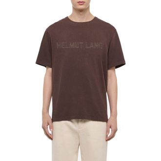 Helmut Lang Corduroy Logo Cotton T-Shirt in Espresso at Nordstrom Rack, Size X-Large