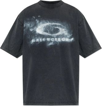 Balenciaga T-Shirts, male, Gray, Size: 2XL Back T-shirt Medium Fit