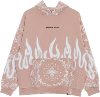 Vision Of Super Bandana Print Lichtgewicht Hoodie Roze - Heren - Hoodies - Roze - L - Katoen - Hoodies & sweatvesten