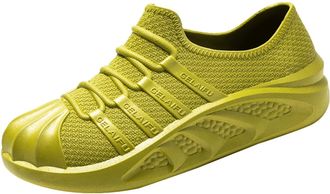 Generic Barefoot Shoes Women Wide Width Toe Box Walking Shoes Lightweight Runner Sneakers Fashion Slip-On Breathable Cushion Sneaker (Green, 8.5)