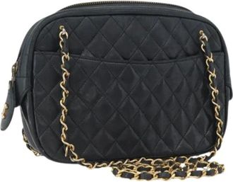 Chanel Pre-owned Cross Body Bags, female, Black, Size: ONE SIZE Pre-owned Vintage Shoulder Bag