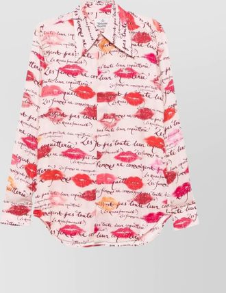 Vivienne Westwood long sleeve shirt with lips and script print
