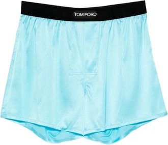 Tom Ford Boxer con logo in vita - Blu
