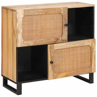 vidaXL Sideboard with Storage Brown 80 x 33 x 75 cm Solid Mango Wood vidaXL