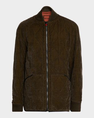 Kiton Men & apos;s Quilted Bomber Jacket