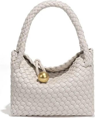 Generic NYSDM Woven Shoulder Bag for Women Crossbody Tote for Women Small Handbag Vegan Leather Purse Tote Handbag Hobo