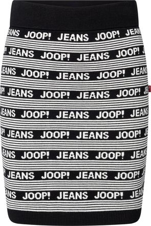 Joop Schlupfrock JOOP JEANS Karda, Damen, Gr. S, weiss (schwarz wei&szlig;), Strick, Obermaterial: 50% Nylon, 50% Viskose, bedruckt, gemustert, mehrfarbig, regul