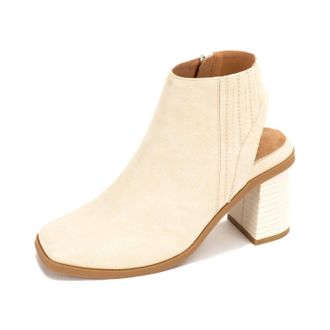 Yellow Box Womens Millar Heeled Bootie In Bone
