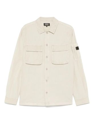 Barbour Mens Kenneth Overshirt - Ivory Cotton - Size Large