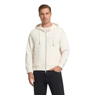 A|X Armani Exchange Sweatshirt van katoen met ritssluiting - Heren - Vesten met rits - Beige - M - Katoen - Hoodies & sweatvesten