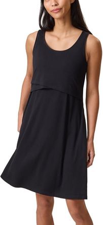 Kindred Bravely Penelope Crossover Nursing Dress in Black at Nordstrom, Size X-Large
