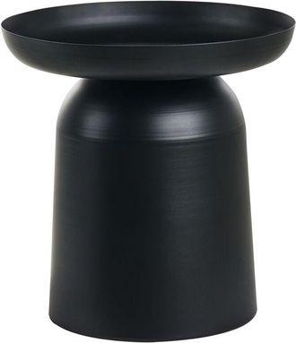 Beliani Beliani - Mesa Auxiliar De Metal Redonda Negro Torrens