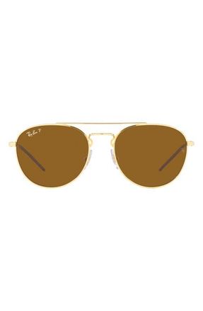 Ray-Ban 55mm Polarized Phantos Sunglasses in Gold Flash at Nordstrom
