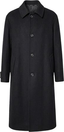 Giorgio Armani Enkelrij jas van wol en kasjmier - Heren - Mantel - Zwart - XL - Wol - Jassen