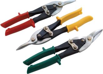 Trade Shop Trade Shop - Set 3 Forbice Forbici Stagno Cesoia Per Lamiera A Taglio Dritto Destro Sinistro