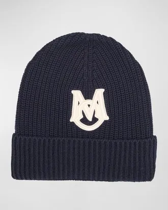 Moncler Men & apos;s Interlock Logo Beanie