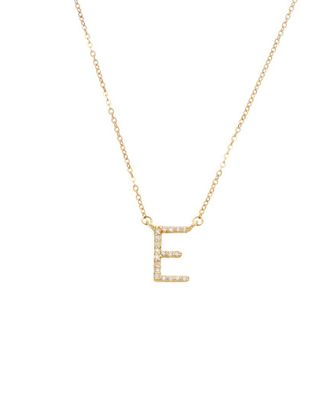Suzy Levian 14K 0.1 ct. tw. Diamond Initial Necklace
