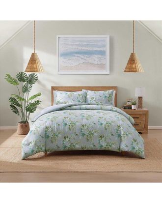 Tommy Bahama Floral Enchantment Texture Cotton Duvet Set