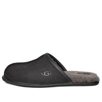 UGG Scuff Leather Slipper Black 1108192-BLK