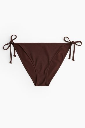 H&M Tie-Tanga Bikinihose - Dunkelbraun