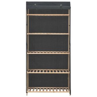 Berkfield Home Wardrobe Grey 79x40x170 cm Fabric | Size: 79 x 40 x 170 cm