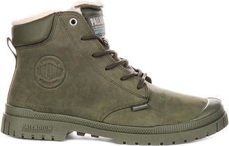 Palladium Winter Boots, male, Green, 9 UK, Sp20 Cuff Leather Boot