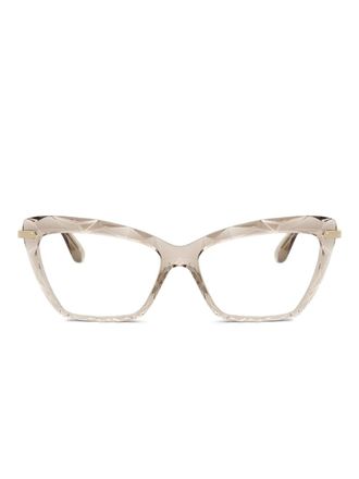 Dolce & Gabbana Eyewear DG5025 bril met cat-eye montuur en kristallen - Bruin