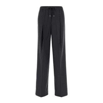 Michael Kors Broeken, Dames, Grijs, S, Wol, Wijde Broek