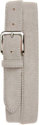 Vince Alex Stitched Suede Belt in Smoke at Nordstrom, Size 36
