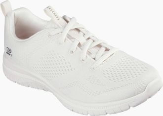 Skechers Womens Mesh Lace Up W Memory F Slip On Trainers Womens - Cream - Size: 2.5