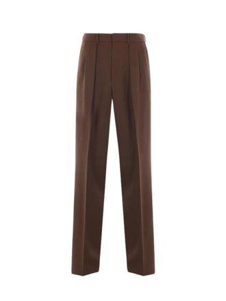 Tom Ford Brown Double-Pleat Trouser