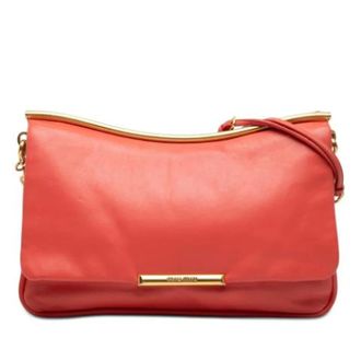 Miu Miu Pre-owned Cross Body Bags, female, Orange, Size: ONE SIZE Pre-owned Crossbody Bag