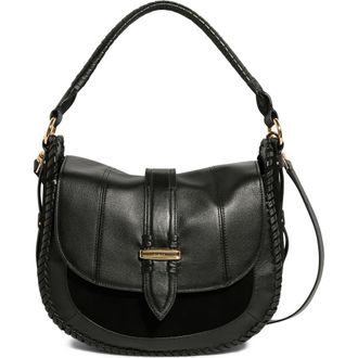 Aim&eacute;e Willow Convertible Leather Shoulder Bag in Black at Nordstrom