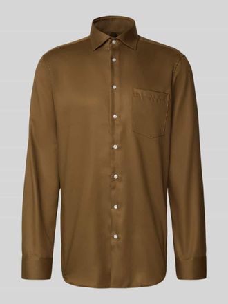 Seidensticker Slim Fit Business-Hemd mit Kentkragen in Beige, Gr&ouml;&szlig;e 40