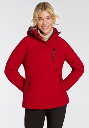 Killtec Funktionsjacke KILLTEC KOW 140 WMN JCKT, Damen, Gr. 40, rot, Obermaterial: 100% Polyester, normal, hoch geschlossener Ausschnitt, mit verstellbarem Kl