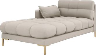 BLOOMINGLOFT Design Chaiselongue Mamaia Strukturstoff Beige